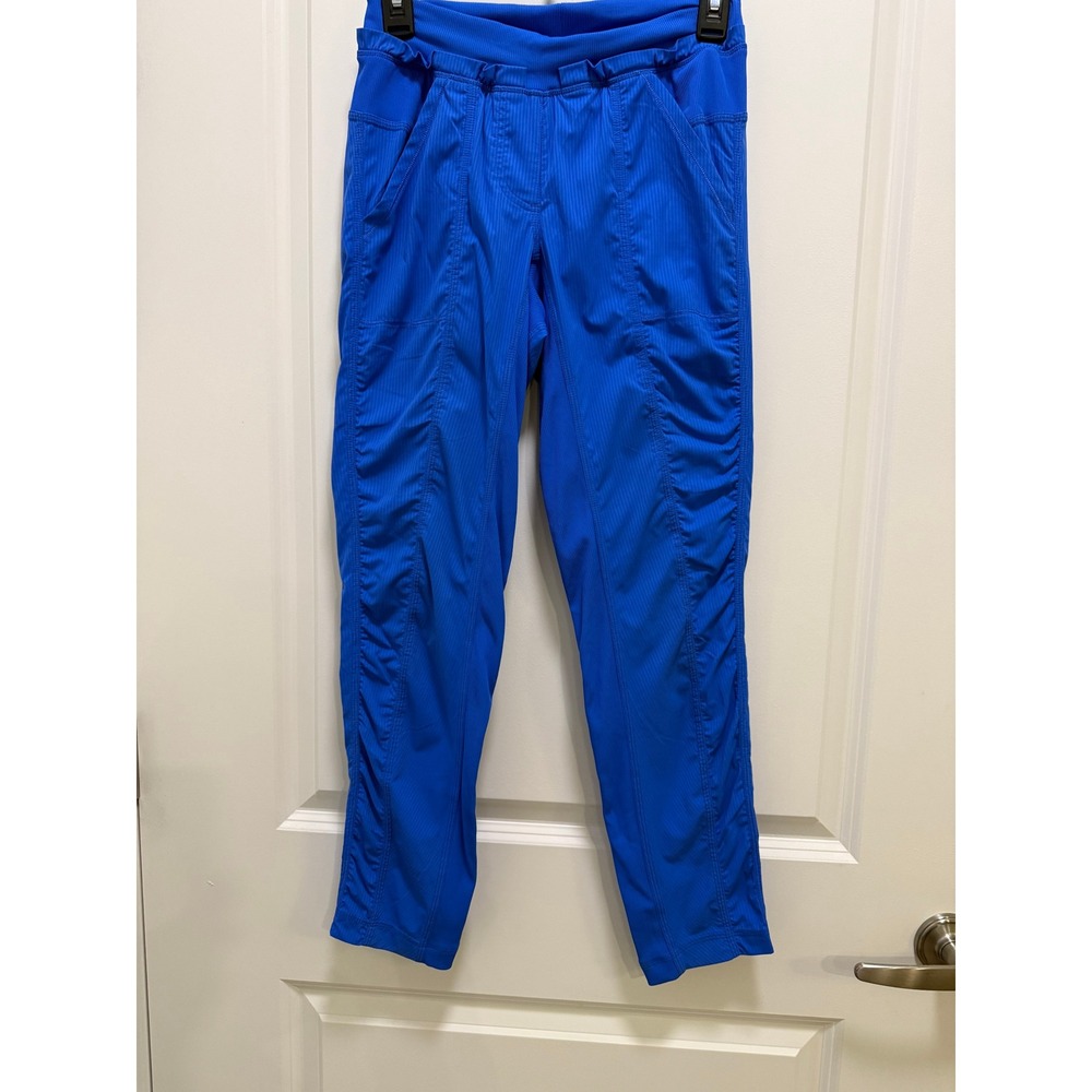Lululemon Street To Studio Pant II Blue Ruched Ribbed Joggers Size 4